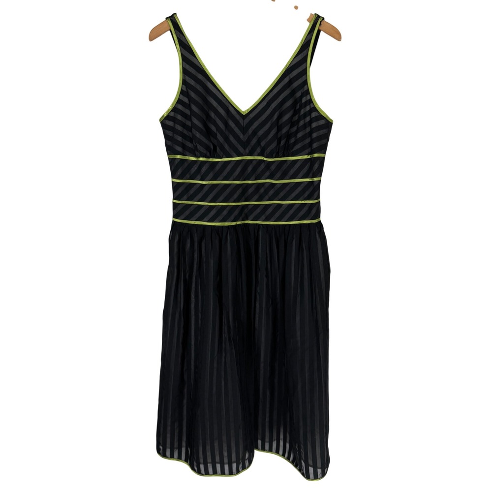 Robbie Bee Y2K Babydoll Midi Dress Women Size 10‎ Black Whimisgoth Party Sheer
